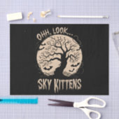 Oh Look Sky Kittens Halloween Funny Bats Lover Tissuepapier (Craft)