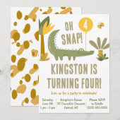 Oh Magnetisch! Alligator, krokodil, Zwemwaterdag Kaart (Voorkant / Achterkant)