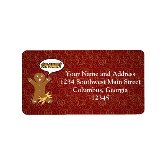 Oh Magnetisch! Funny GingerBrooMan Etiket (Voorkant)