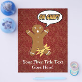 Oh Magnetisch! Funny GingerBrooMan Flyer (Enkel)