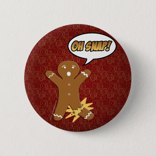 Oh Magnetisch! Funny GingerBrooMan Ronde Button 5,7 Cm (Voorkant)