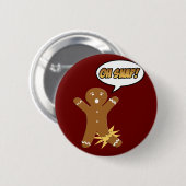 Oh Magnetisch! Funny kerstman Ronde Button 5,7 Cm (Voorkant /achterkant)