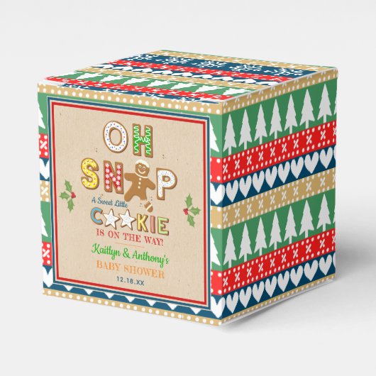 Oh Magnetisch! Gingerbrood Cookie Baby shower Bedankdoosjes (Voorkant Zijde)