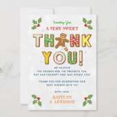 Oh Magnetisch! Gingerbrood Cookie Baby shower Bedankkaart (Voorkant)