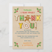 Oh Magnetisch! Gingerbrood Cookie Baby shower Bedankkaart (Voorkant)