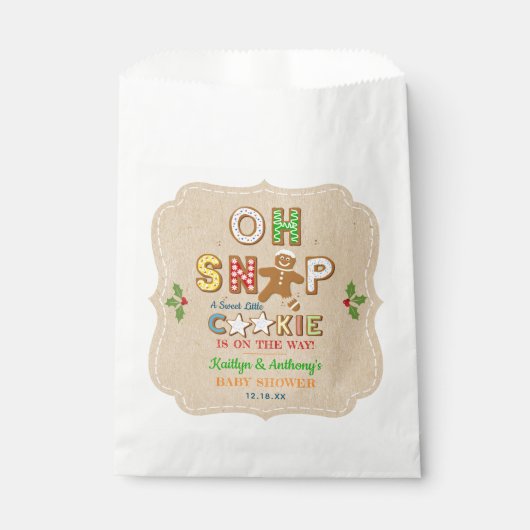 Oh Magnetisch! Gingerbrood Cookie Baby shower Bedankzakje (Voorkant)