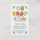 Oh Magnetisch! Gingerbrood Cookie Baby shower Book Informatiekaartje (Voorkant)