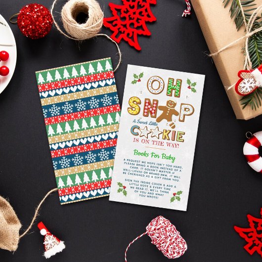 Oh Magnetisch! Gingerbrood Cookie Baby shower Book Informatiekaartje
