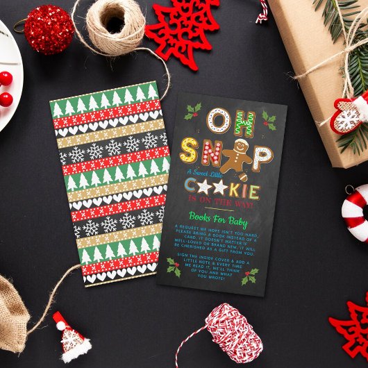 Oh Magnetisch! Gingerbrood Cookie Baby shower Book Informatiekaartje