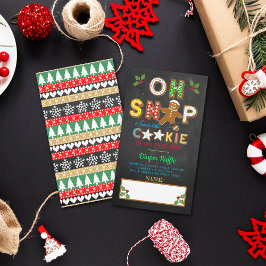 Oh Magnetisch! Gingerbrood Cookie Baby shower Diap Informatiekaartje