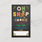Oh Magnetisch! Gingerbrood Cookie Baby shower Diap Informatiekaartje (Voorkant)