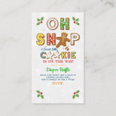 Oh Magnetisch! Gingerbrood Cookie Baby shower Diap Informatiekaartje (Voorkant)