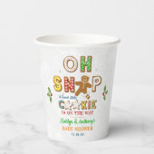 Oh Magnetisch! Gingerbrood Cookie Baby shower Papieren Bekers (Achterkant)