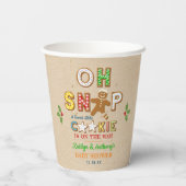 Oh Magnetisch! Gingerbrood Cookie Baby shower Papieren Bekers (Achterkant)
