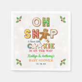 Oh Magnetisch! Gingerbrood Cookie Baby shower Servet (Voorkant)