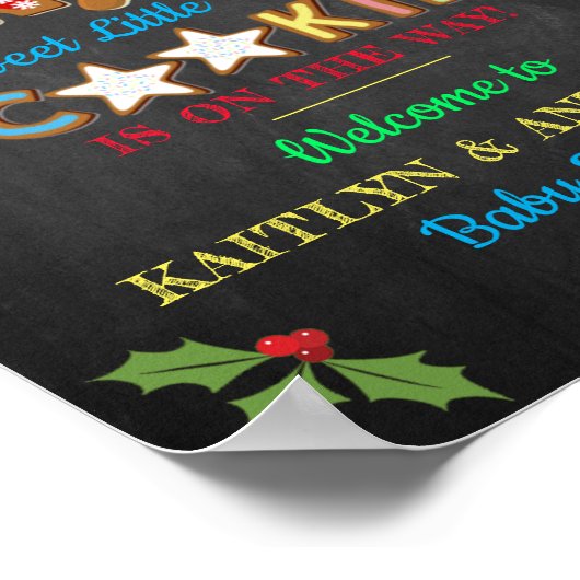 Oh Magnetisch! Gingerbrood Cookie Baby shower Welk Poster (Hoek)