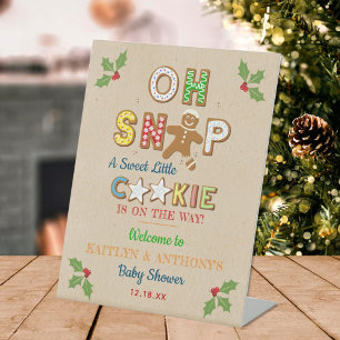 Oh Magnetisch! Gingerbrood Cookie Baby shower Welk Reclamebord Met Voetstuk