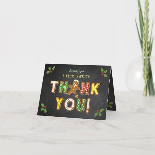 Oh Magnetisch! Gingerbrood Cookie Elke leeftijd fo Bedankkaart (Voorkant)