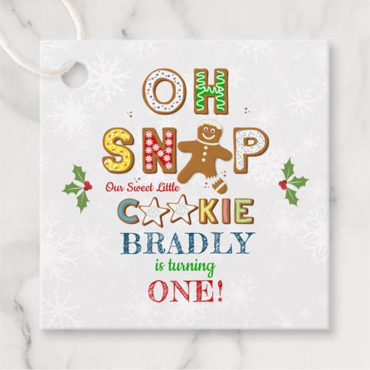 Oh Magnetisch! Gingerbrood Koekje Elke dag Bedankjes Labels (Voorkant)