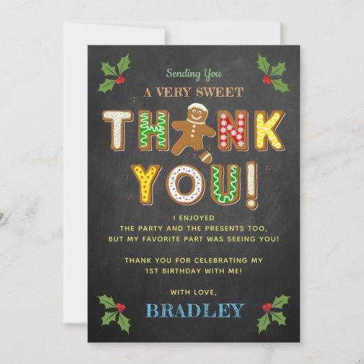 Oh Magnetisch! Gingerbrood Koekje Elke dag Bedankkaart (Voorkant)