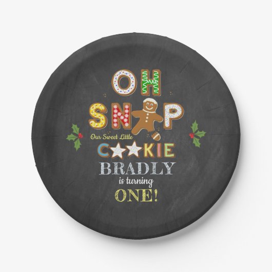 Oh Magnetisch! Gingerbrood Koekje Elke dag Papieren Bordje (Voorkant)