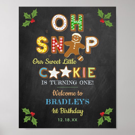 Oh Magnetisch! Gingerbrood Koekje Elke dag Poster (Voorkant)