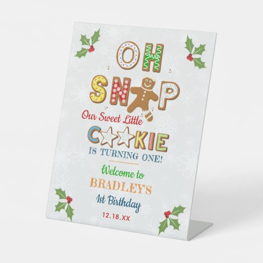 Oh Magnetisch! Gingerbrood Koekje Elke dag Reclamebord Met Voetstuk (Voorkant)