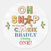 Oh Magnetisch! Gingerbrood Koekje Elke dag Ronde Sticker (Voorkant)