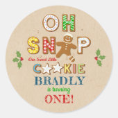 Oh Magnetisch! Gingerbrood Koekje Elke dag Ronde Sticker (Voorkant)