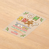 Oh Magnetisch! Gingerbrood Koekjesbeurs-feestdag Acryl Uitnodigingen (Laagn)