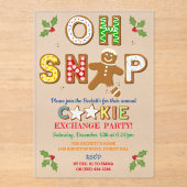 Oh Magnetisch! Gingerbrood Koekjesbeurs-feestdag Acryl Uitnodigingen (Voorkant)