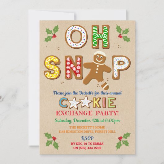 Oh Magnetisch! Gingerbrood Koekjesbeurs-feestdag Kaart (Voorkant)