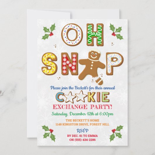 Oh Magnetisch! Gingerbrood Koekjesbeurs-feestdag Kaart (Voorkant)