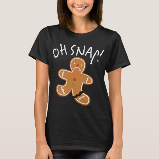 Oh Magnetisch! Gingerbrood Man Cookie Funny Broken T-shirt (Voorkant)