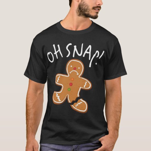 Oh Magnetisch! Gingerbrood Man Cookie Funny Broken T-shirt (Voorkant)
