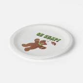 Oh Magnetisch! Gingerbrood Man Cookie Papieren Bordje (Gekanteld)