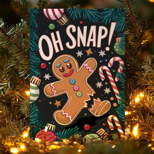 Oh Magnetisch! Gingerbrood Man Funny Kerstmis Feestdagen Kaart