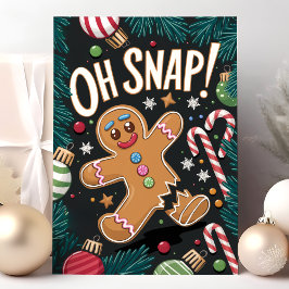 Oh Magnetisch! Gingerbrood Man Funny Kerstmis Feestdagen Kaart