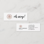 Oh Magnetisch! Glitter Photographer Mini Visitekaa Mini Visitekaartje (Voorkant / Achterkant)