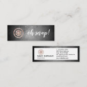 Oh Magnetisch! Glitter Photographer Mini Visitekaa Mini Visitekaartje (Voorkant / Achterkant)