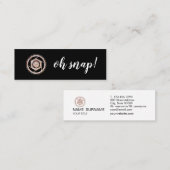 Oh Magnetisch! Glitter Photographer Mini Visitekaa Mini Visitekaartje (Voorkant / Achterkant)