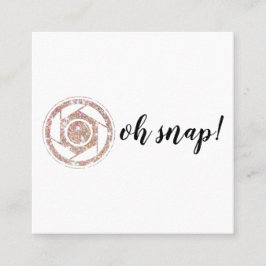 Oh Magnetisch! Glitter Photographer Square Visitek Vierkante Visitekaartje