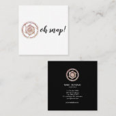 Oh Magnetisch! Glitter Photographer Square Visitek Vierkante Visitekaartje (Voorkant / Achterkant)