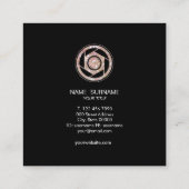 Oh Magnetisch! Glitter Photographer Square Visitek Vierkante Visitekaartje (Achterkant)