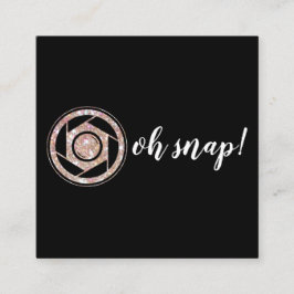 Oh Magnetisch! Glitter Photographer Square Visitek Vierkante Visitekaartje