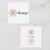 Oh Magnetisch! Glitter Photographer Square Visitek Vierkante Visitekaartje (Voorkant / Achterkant)