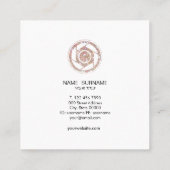 Oh Magnetisch! Glitter Photographer Square Visitek Vierkante Visitekaartje (Achterkant)