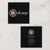 Oh Magnetisch! Glitter Photographer Square Visitek Vierkante Visitekaartje (Voorkant / Achterkant)