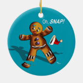 Oh Magnetisch! Kerstversiering (blauwgroen) Keramisch Ornament (Achterkant)