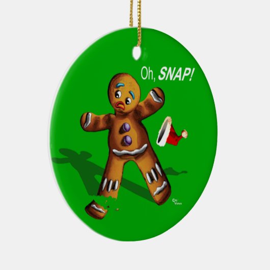 Oh Magnetisch! kerstversiering (groen) Keramisch Ornament (Rechts)